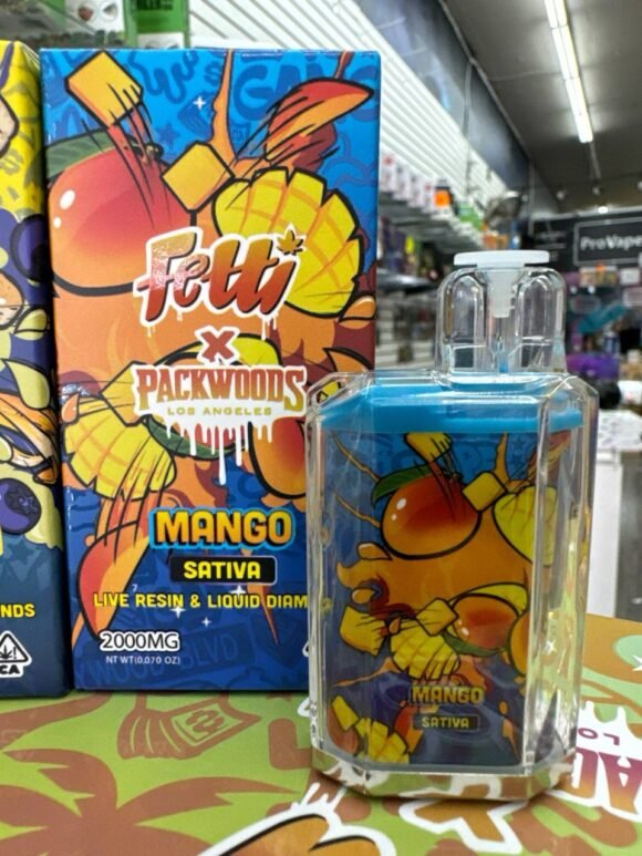 Buy Fetti X Packwoods 2000mg Disposable Vape | Live Resin X Liquid Diamonds